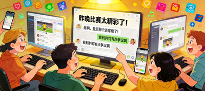 球迷在社区论坛热烈讨论比赛话题